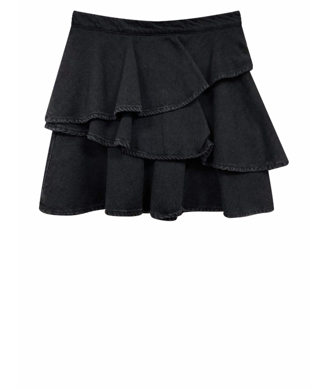 GAELLE BONHEUR Черная хлопковая юбка миди, фото 1