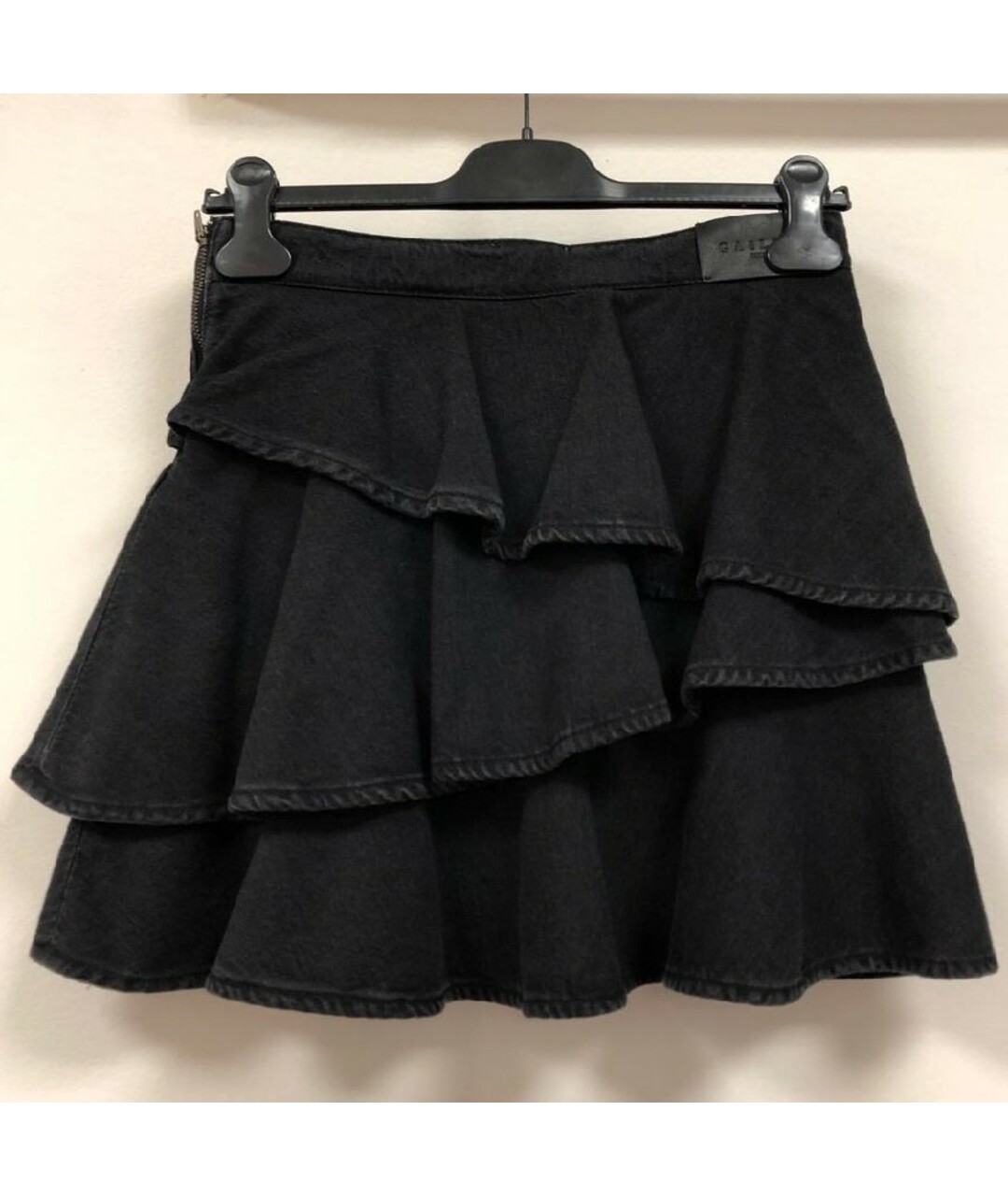 GAELLE BONHEUR Черная хлопковая юбка миди, фото 2