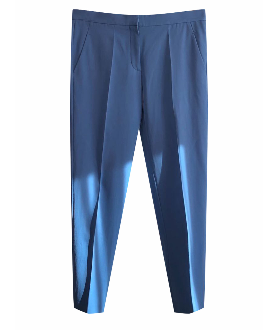 STELLA MCCARTNEY Голубые шерстяные прямые брюки, фото 1