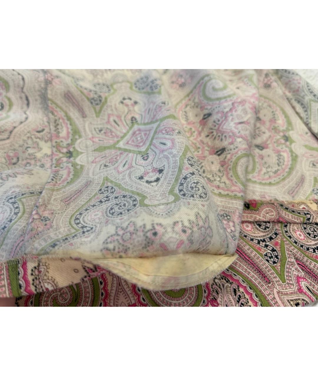ETRO Розовое шерстяное повседневное платье, фото 8