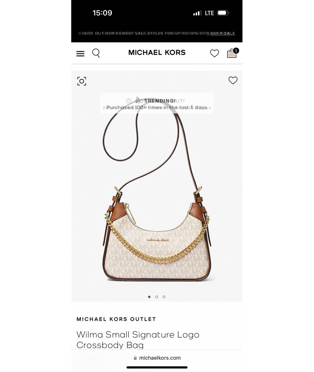 MICHAEL KORS Белая сумка через плечо, фото 8