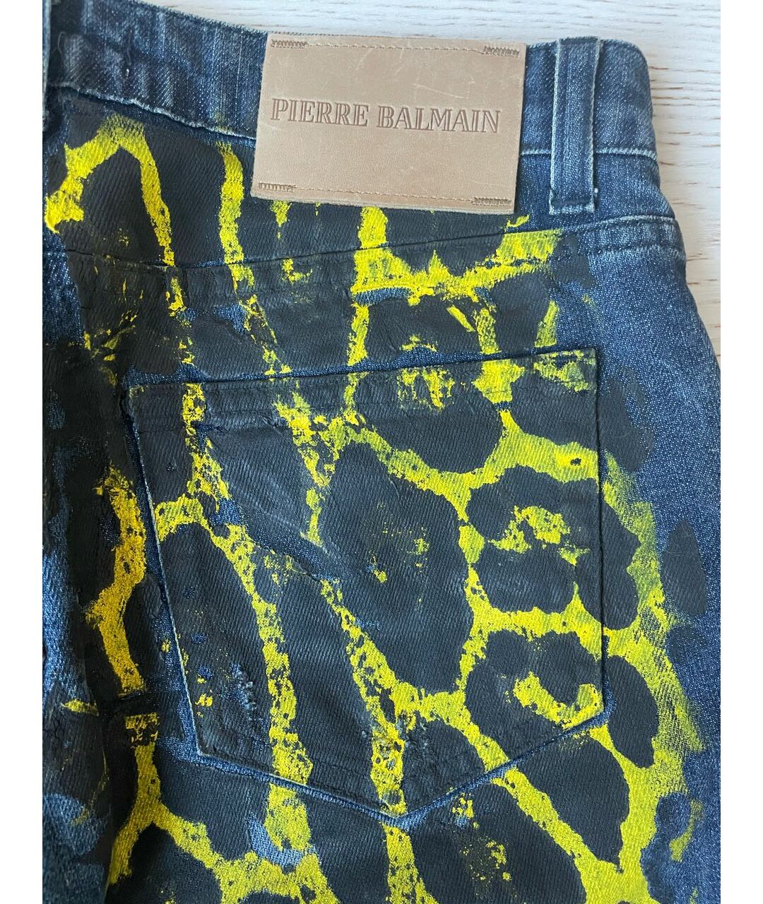 PIERRE BALMAIN Синие хлопко-полиэстеровые джинсы слим, фото 3