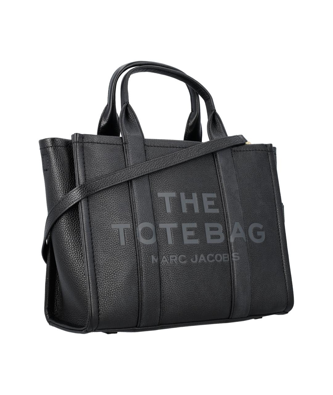 MARC JACOBS Черная кожаная сумка тоут, фото 2