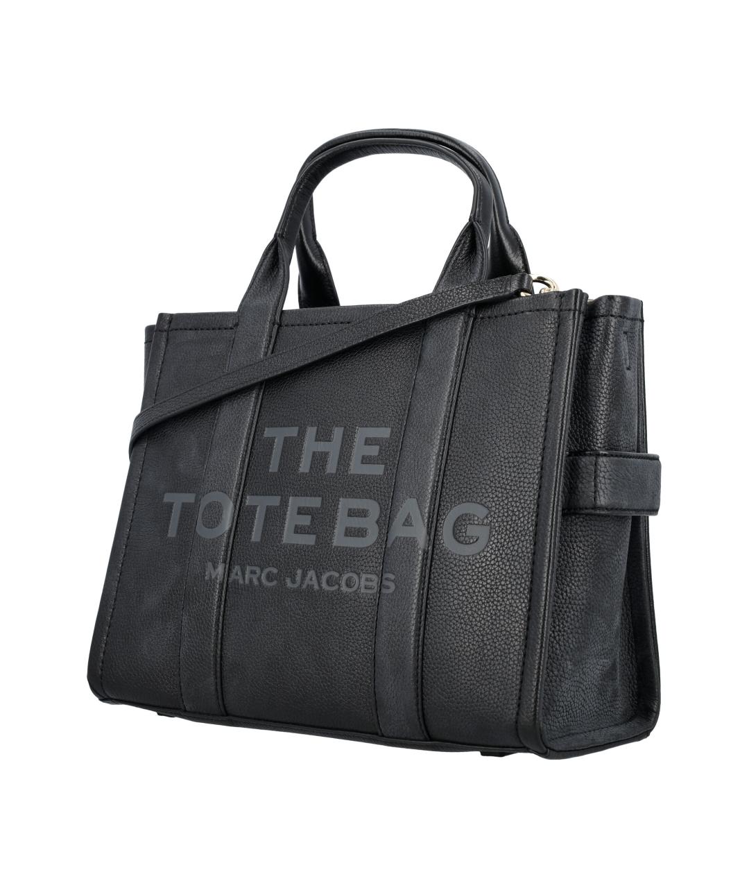 MARC JACOBS Черная кожаная сумка тоут, фото 3