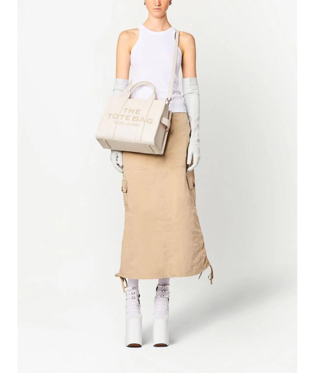 MARC JACOBS Белая кожаная сумка тоут, фото 6