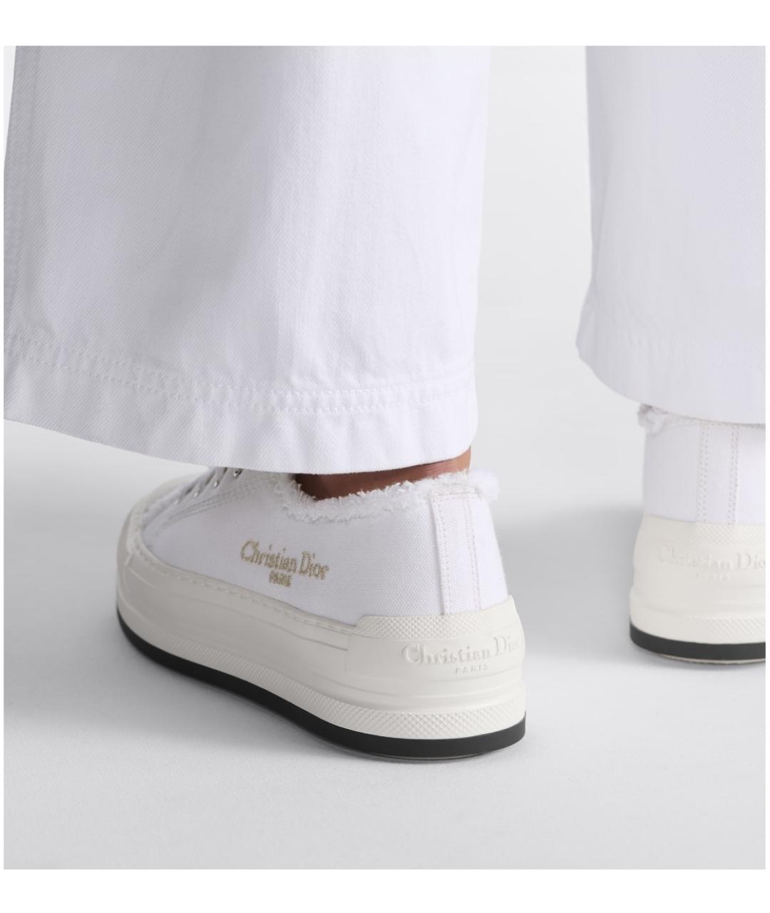 CHRISTIAN DIOR Белые текстильные кеды, фото 4