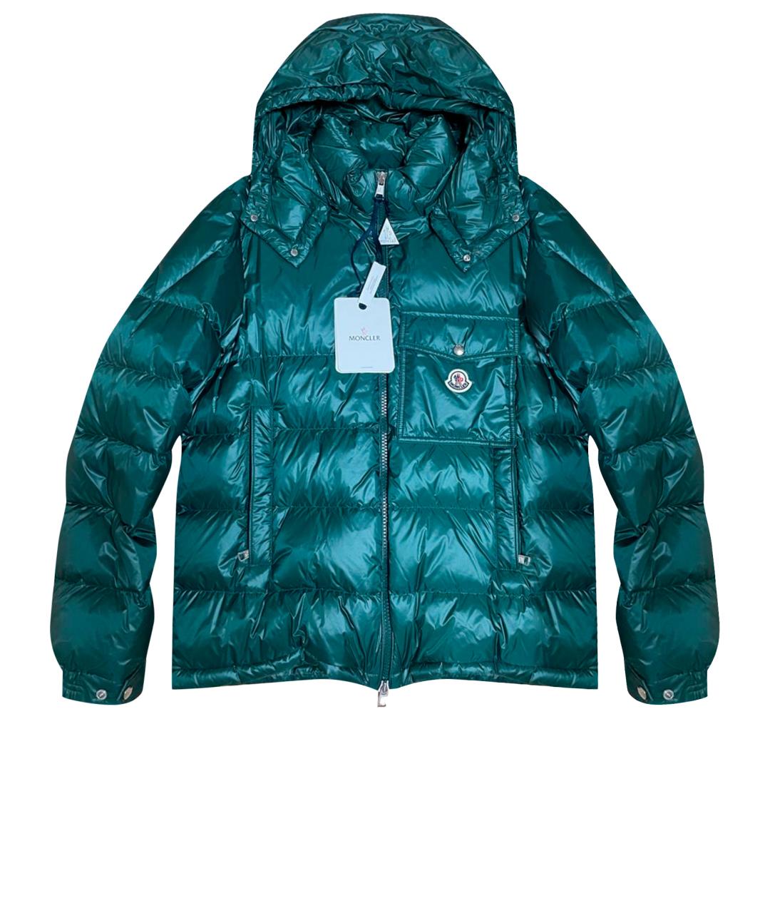 MONCLER Зеленый пуховик, фото 1