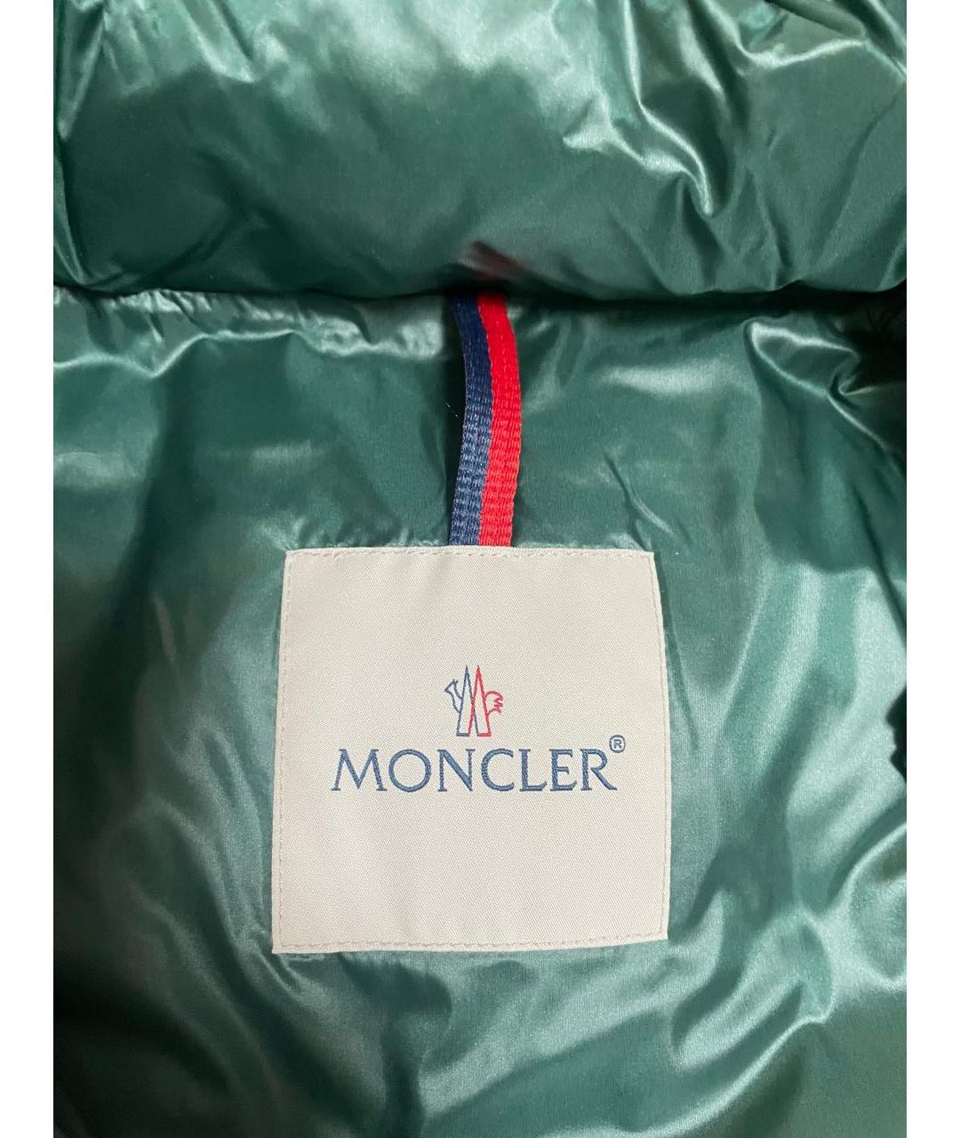 MONCLER Зеленый пуховик, фото 4