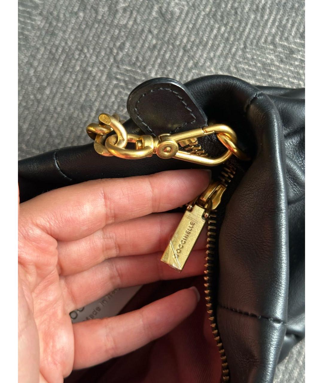 COCCINELLE Черная кожаная сумка через плечо, фото 8