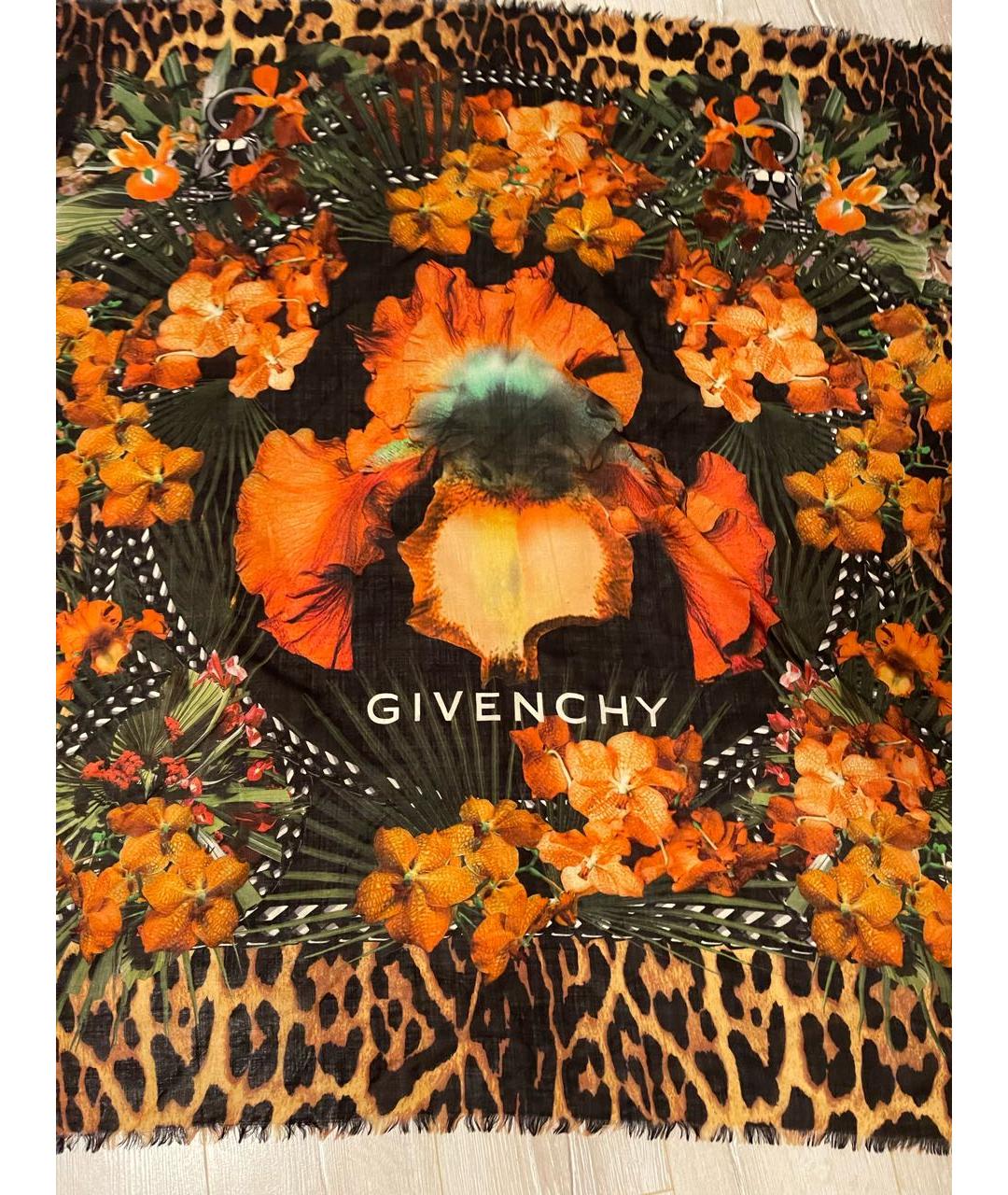 GIVENCHY Коричневый кашемировый платок, фото 2