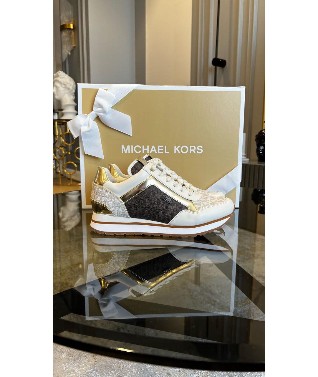 MICHAEL KORS Бежевые кроссовки, фото 3