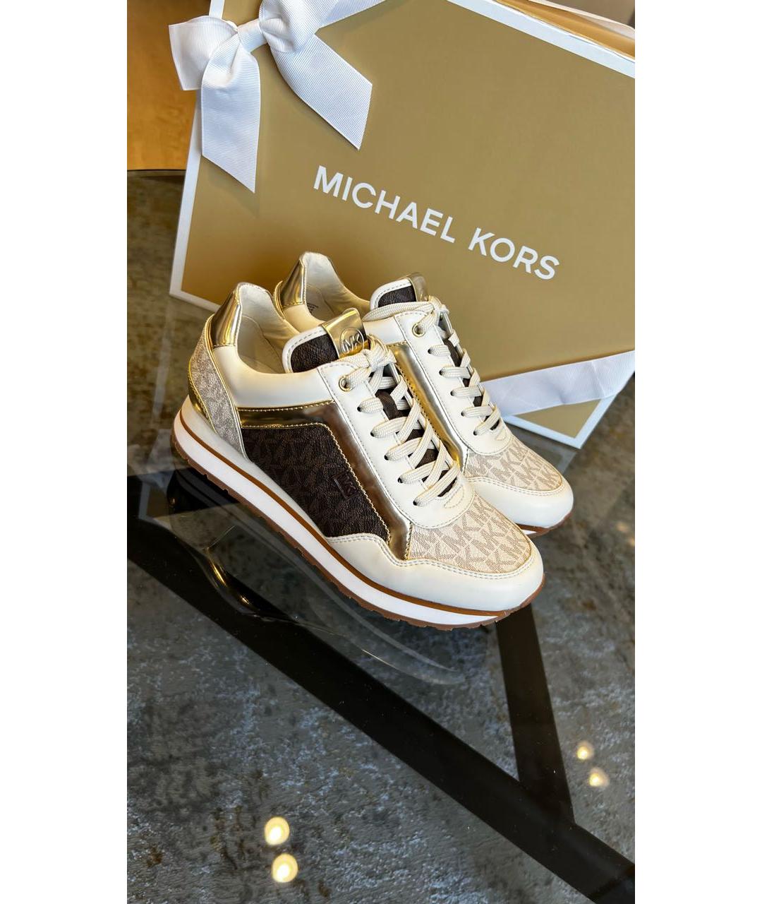 MICHAEL KORS Бежевые кроссовки, фото 4