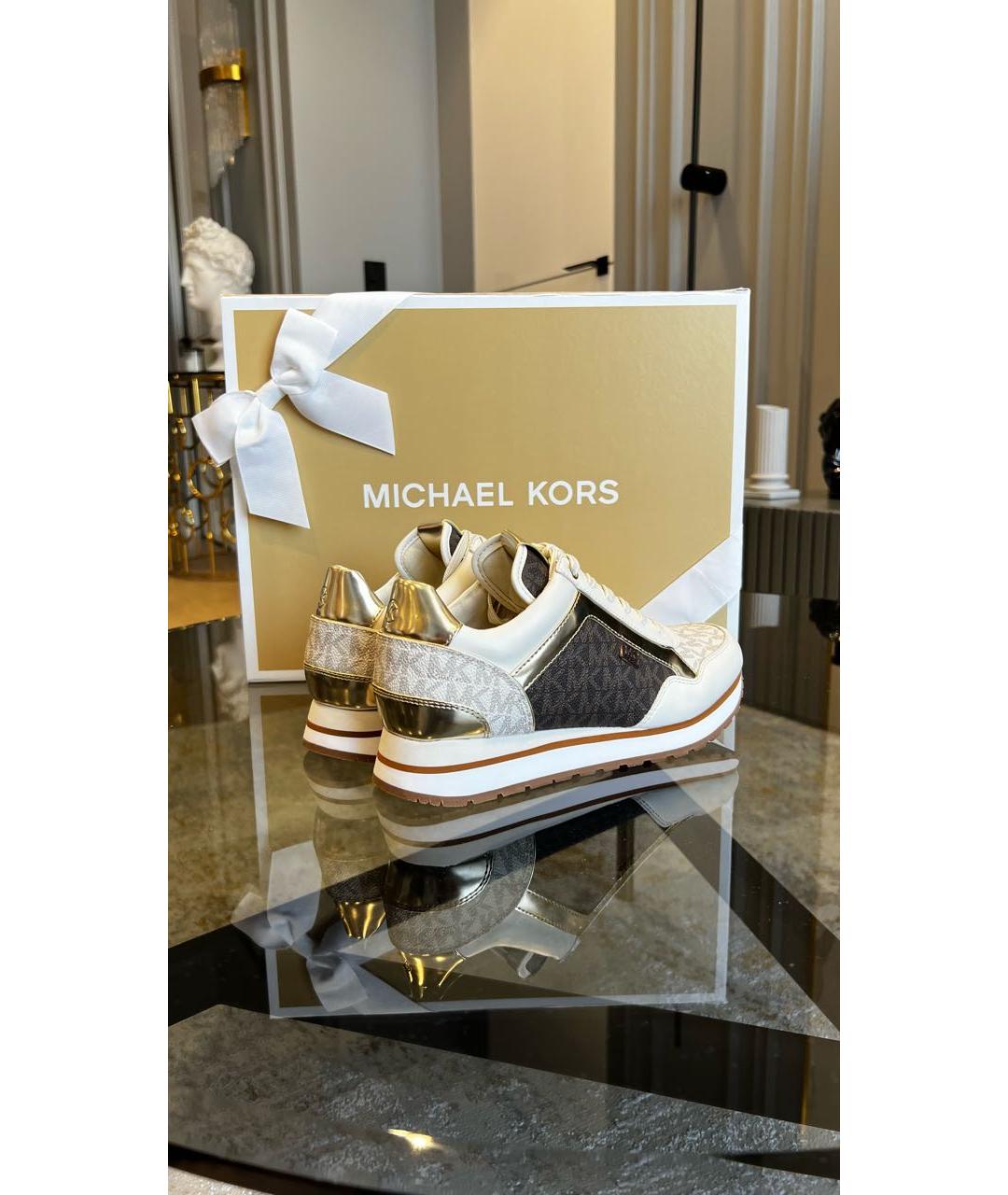 MICHAEL KORS Бежевые кроссовки, фото 5