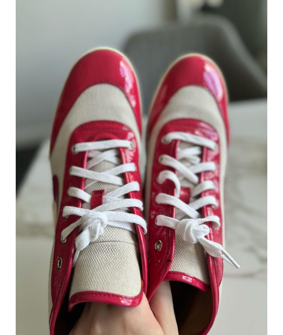 GUCCI Фуксия кеды из лакированной кожи, фото 2