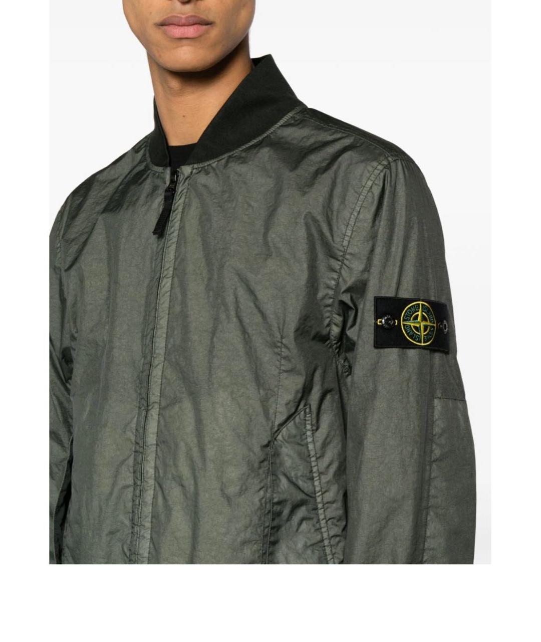 STONE ISLAND Хаки полиамидовая куртка, фото 2