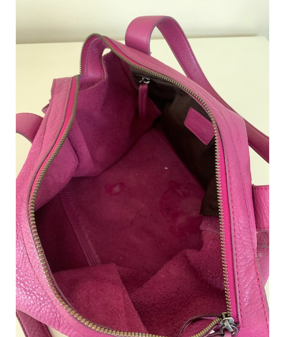 WEEKEND MAX MARA Розовая кожаная сумка тоут, фото 4