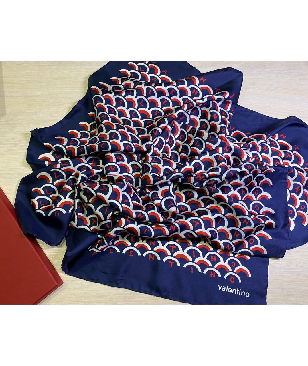 VALENTINO Мульти шелковый шарф, фото 3