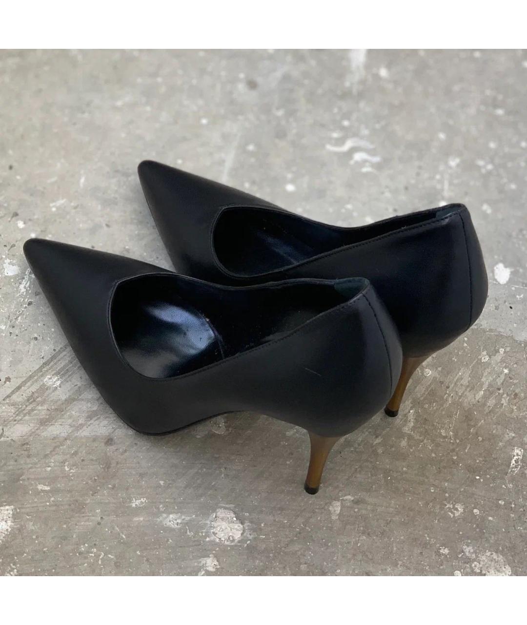 GUCCI Черные кожаные туфли, фото 3