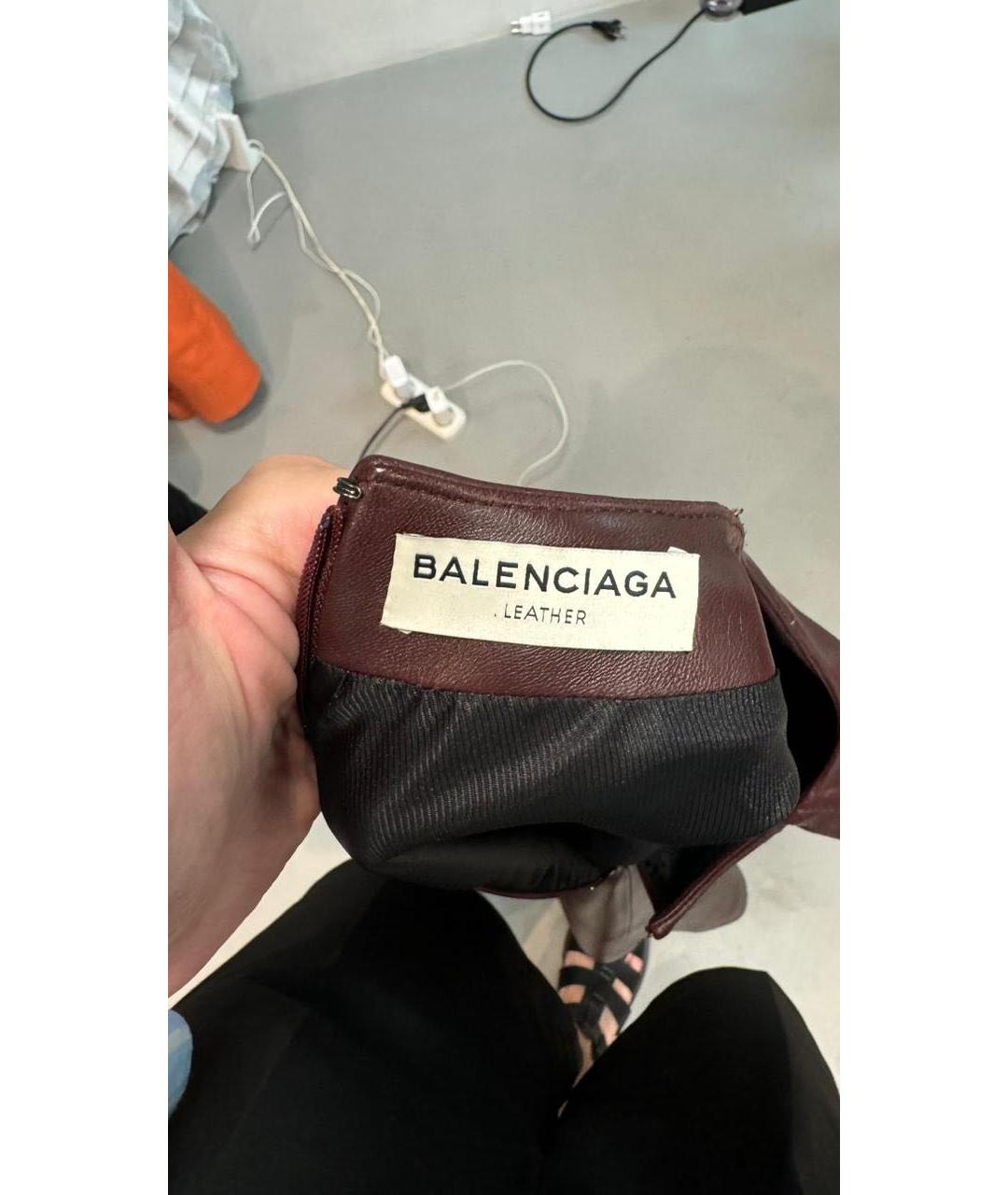 BALENCIAGA Коричневое кожаное платье, фото 6