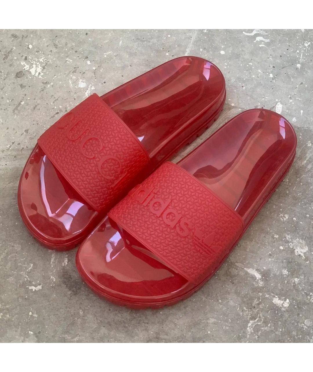 GUCCI Бордовые резиновые шлепанцы, фото 2