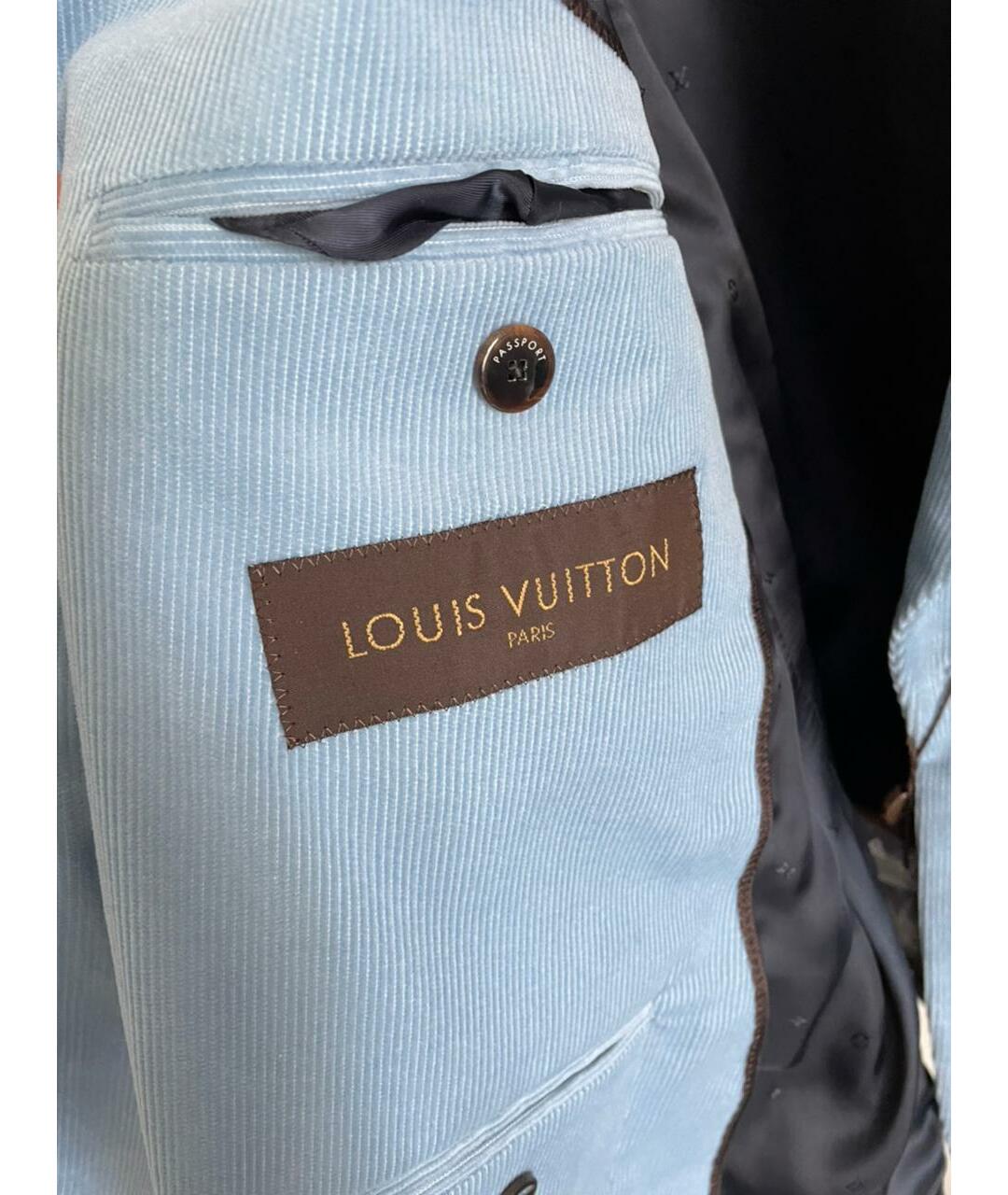 LOUIS VUITTON PRE-OWNED Голубой хлопковый пиджак, фото 3