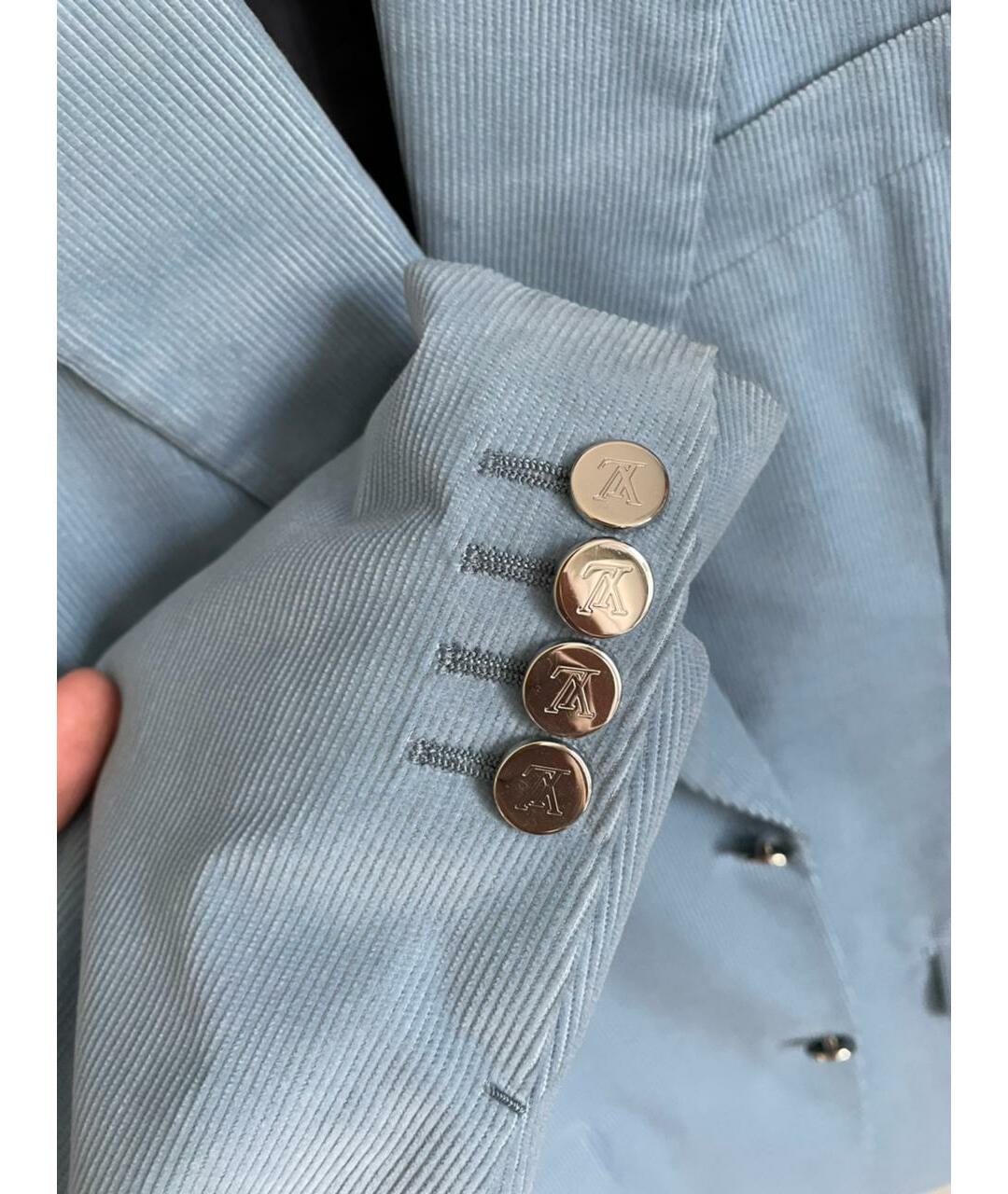 LOUIS VUITTON PRE-OWNED Голубой хлопковый пиджак, фото 4