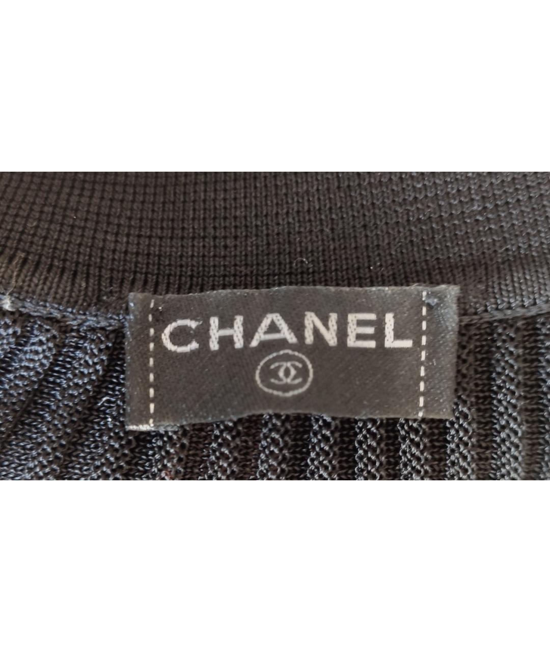 CHANEL Черная вискозная блузы, фото 3