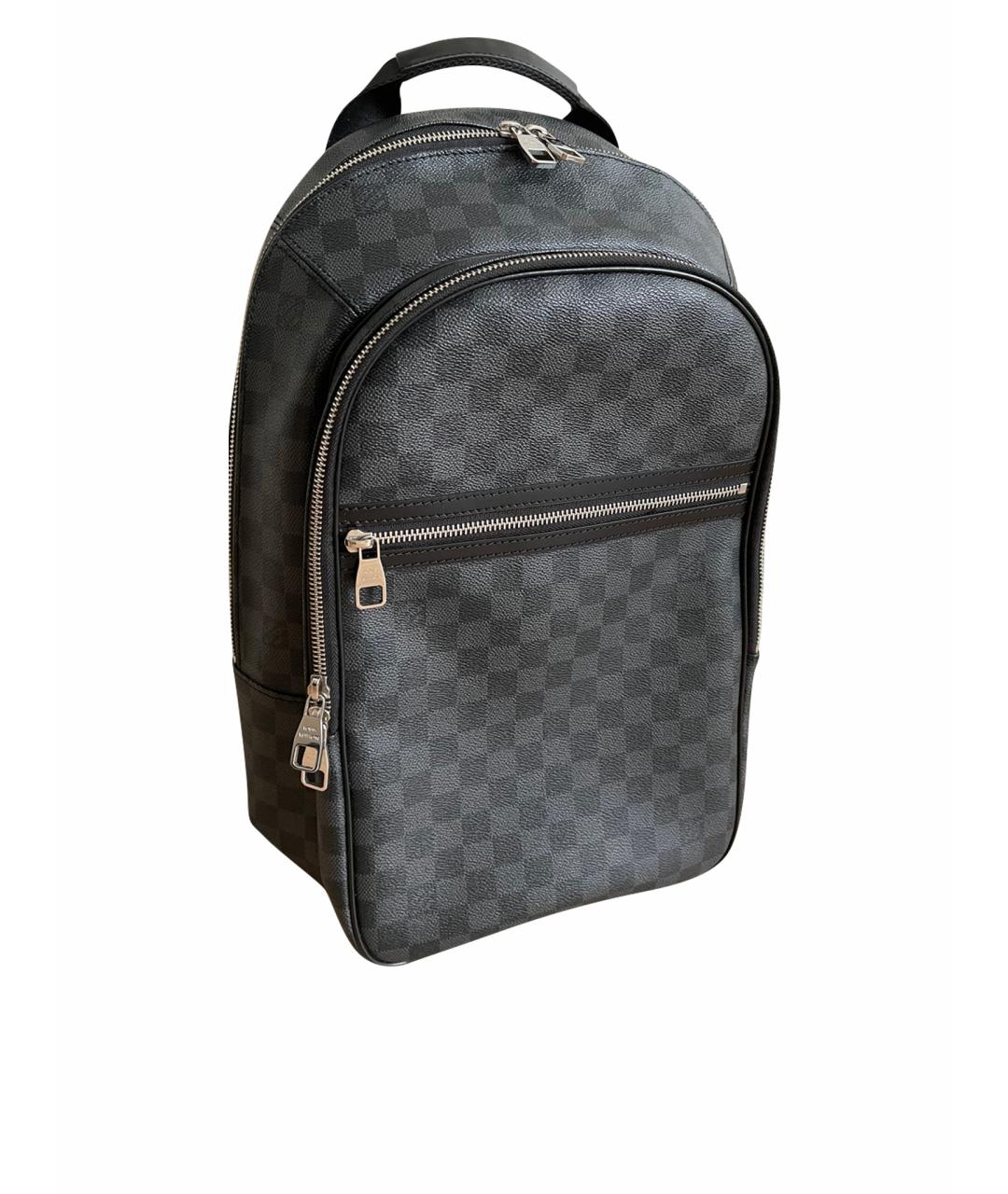 LOUIS VUITTON Черный кожаный рюкзак, фото 1