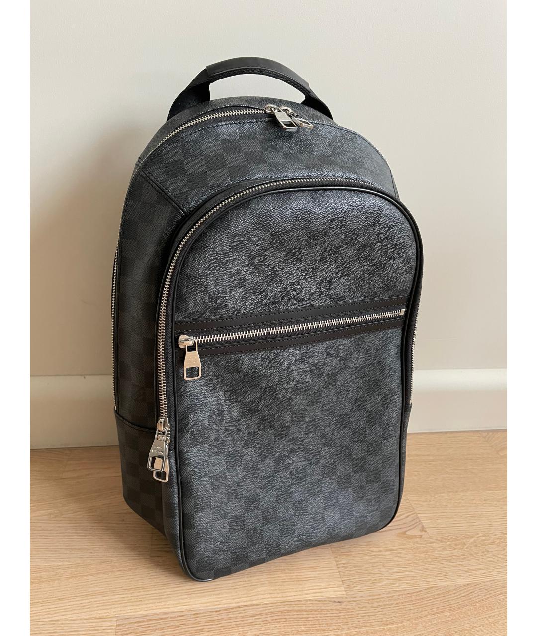 LOUIS VUITTON Черный кожаный рюкзак, фото 6