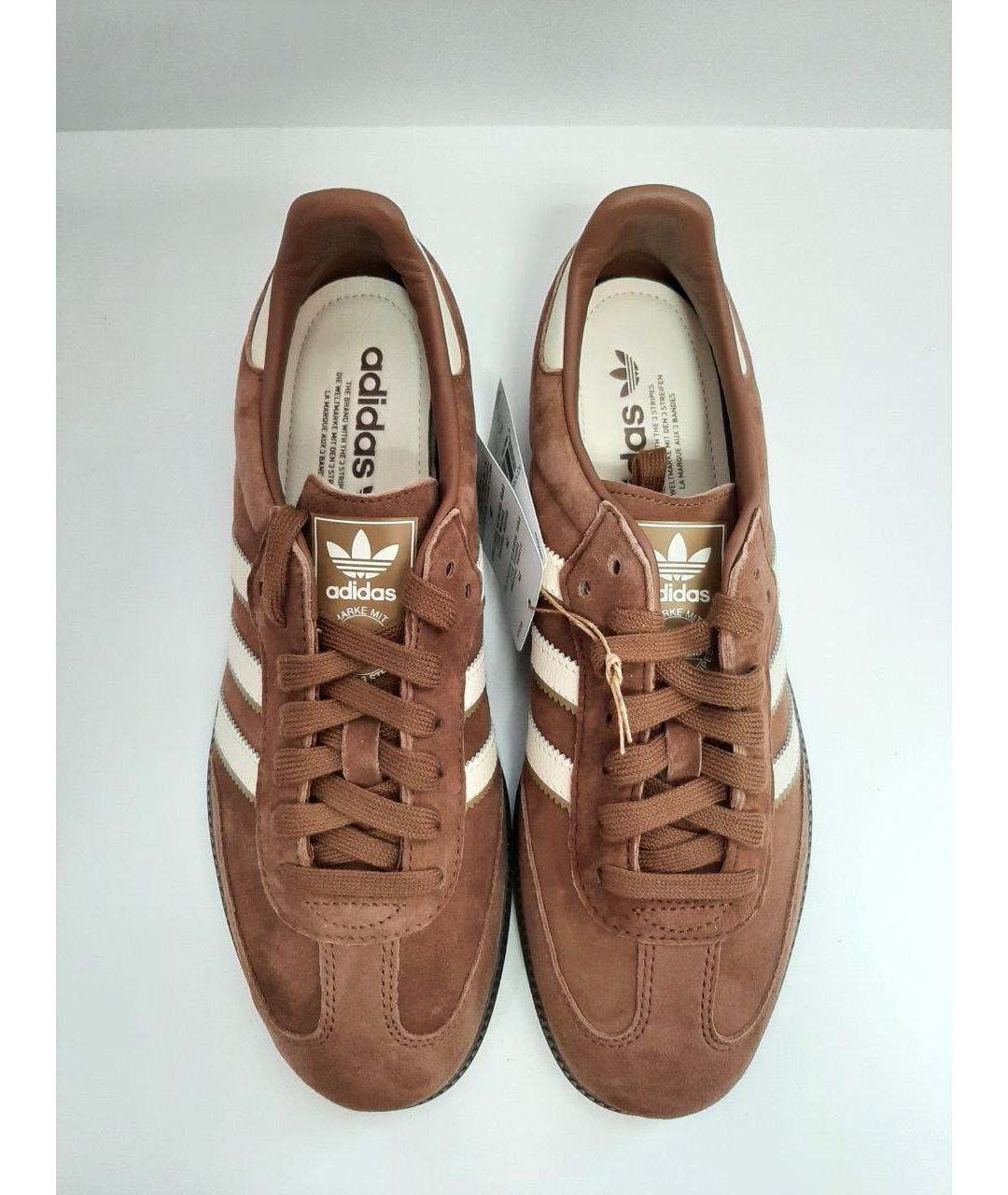 ADIDAS Коричневые замшевые низкие кроссовки / кеды, фото 3