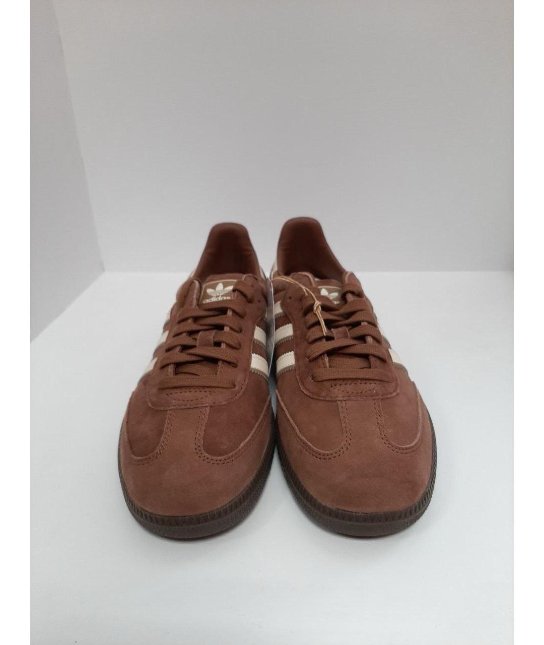 ADIDAS Коричневые замшевые низкие кроссовки / кеды, фото 2