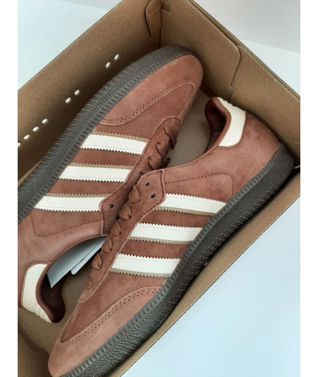 ADIDAS Коричневые замшевые низкие кроссовки / кеды, фото 5