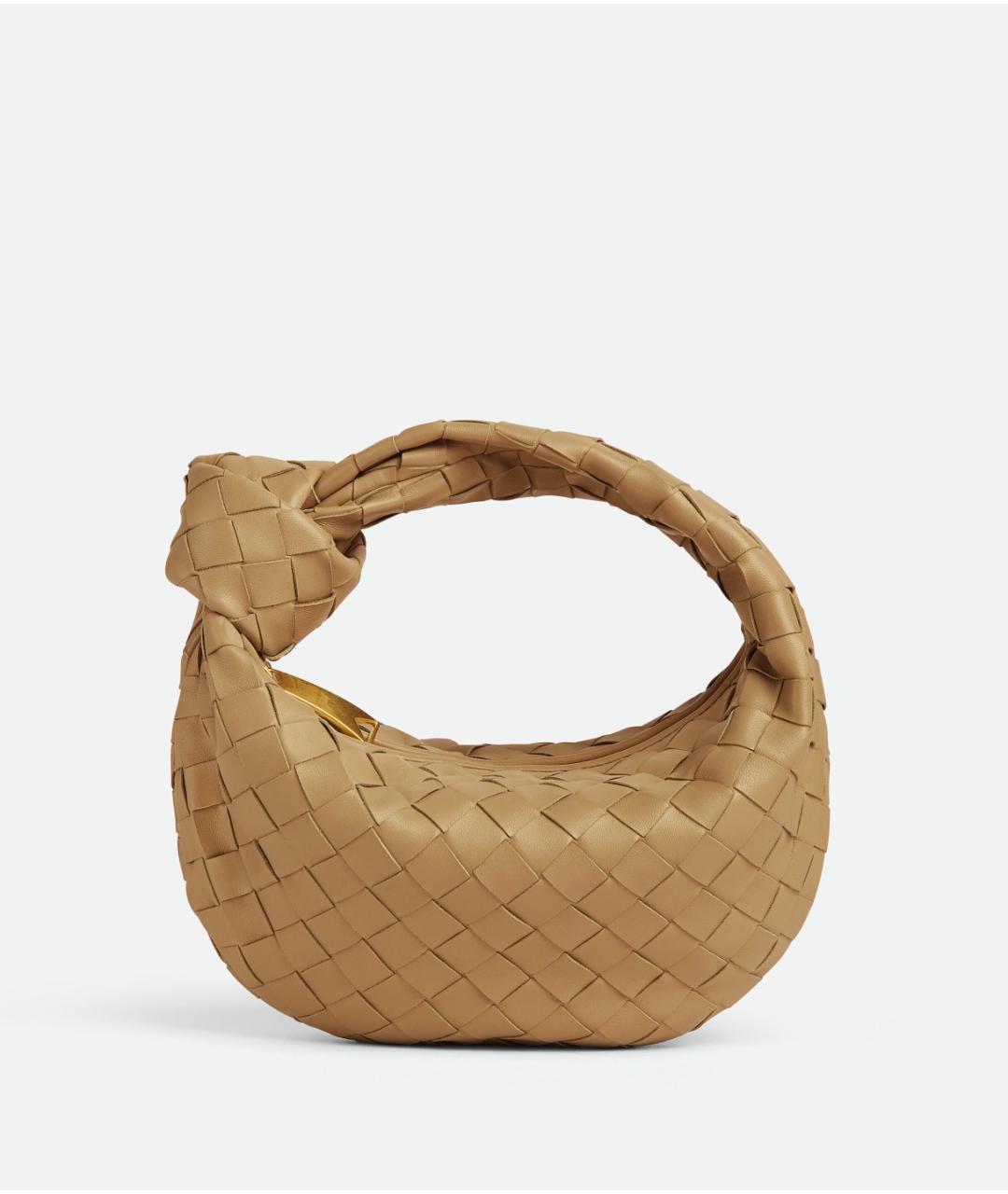 BOTTEGA VENETA Бежевая кожаная сумка с короткими ручками, фото 8