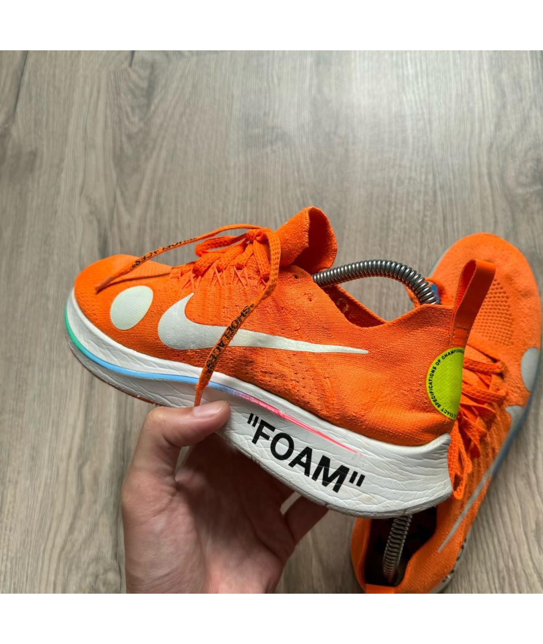 NIKE X OFF-WHITE Оранжевое низкие кроссовки / кеды, фото 8