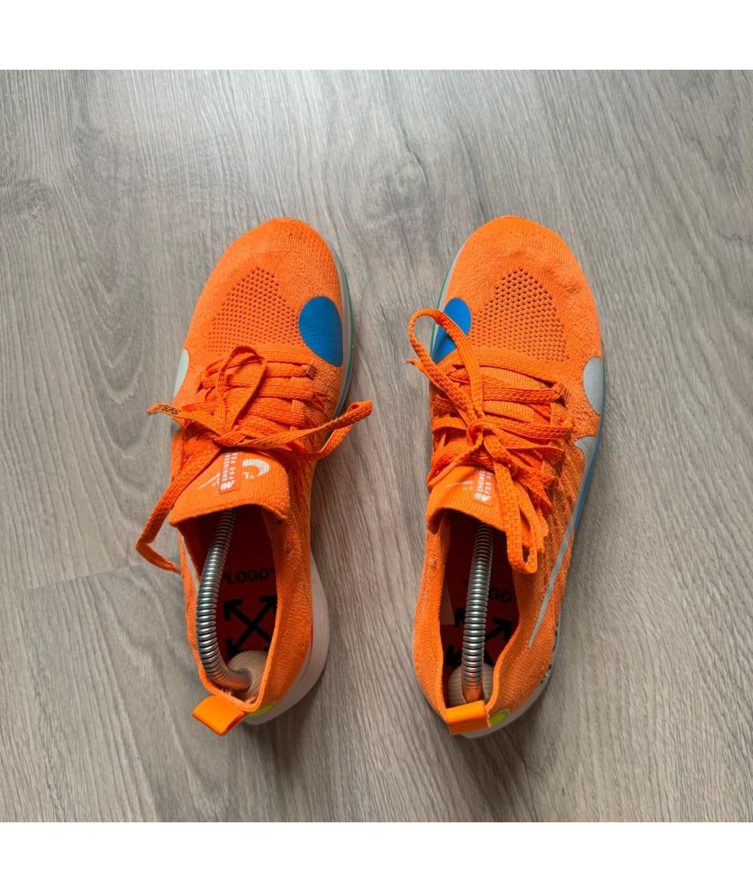 NIKE X OFF-WHITE Оранжевое низкие кроссовки / кеды, фото 3