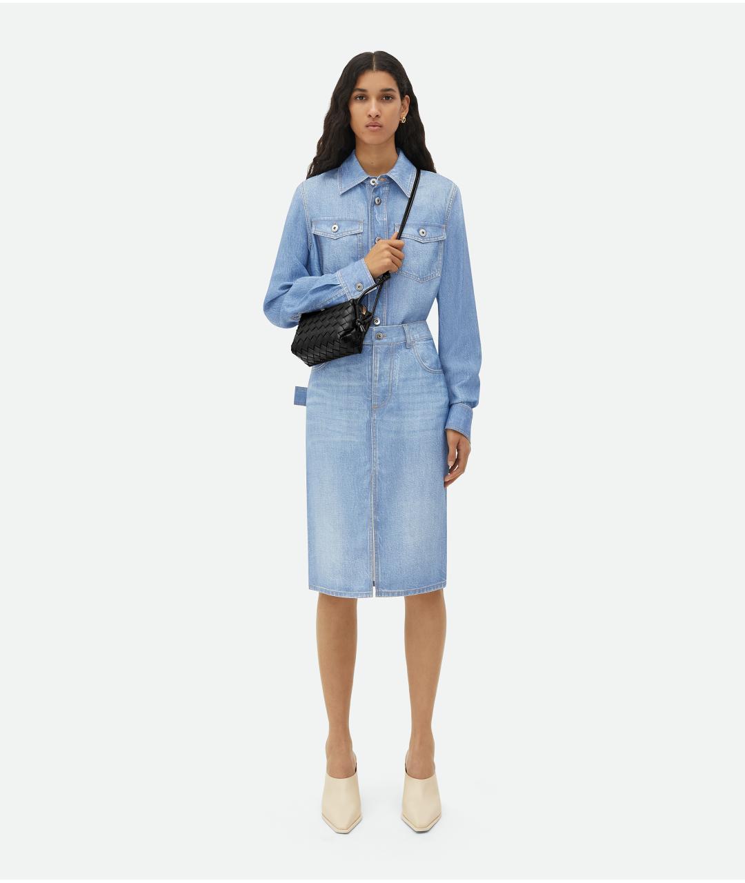 BOTTEGA VENETA Черная кожаная сумка через плечо, фото 2