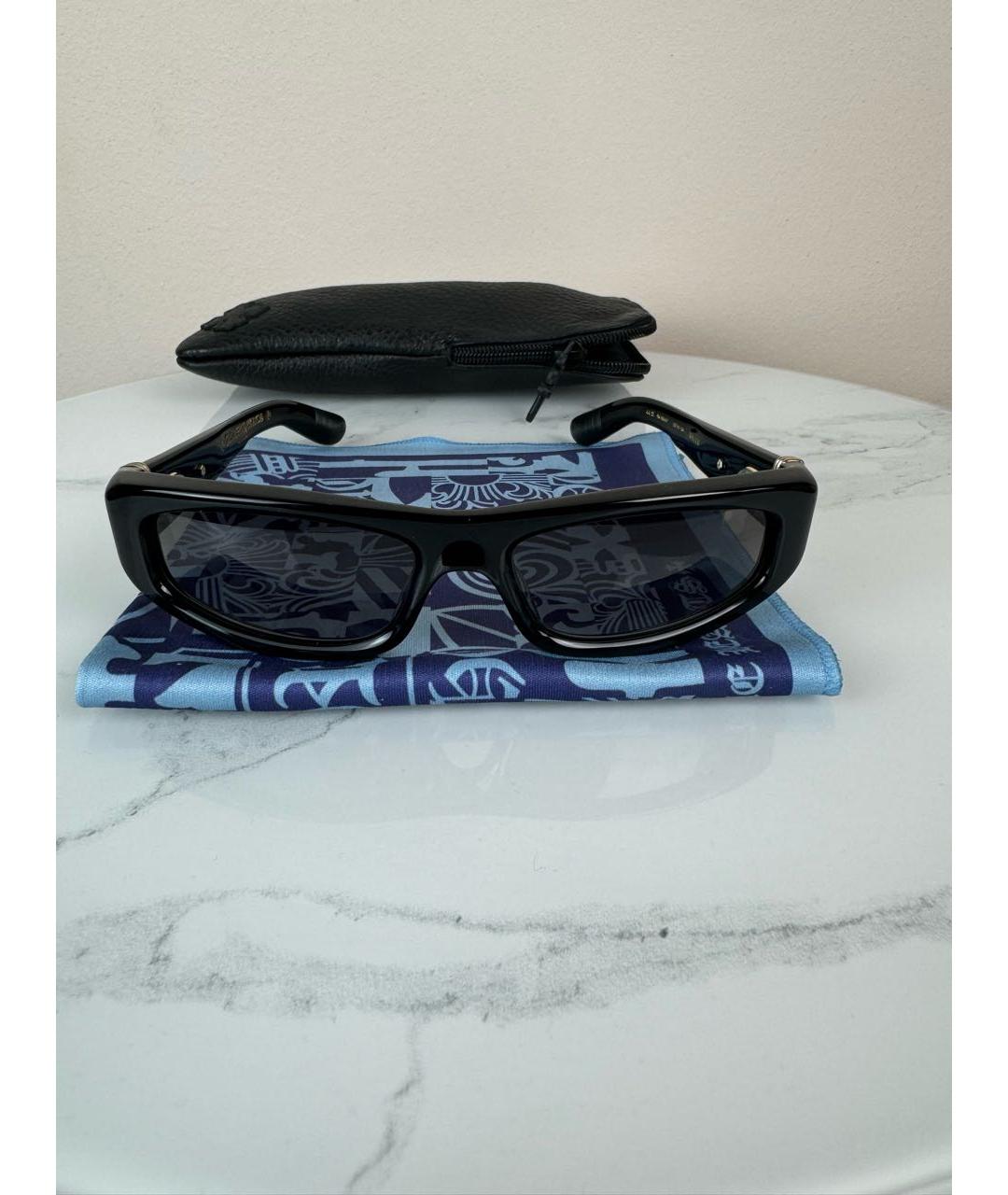 CHROME HEARTS Черные пластиковые солнцезащитные очки, фото 7