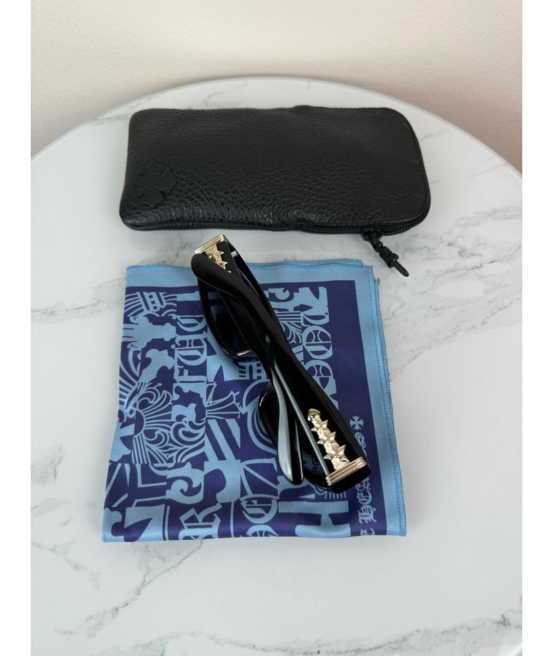 CHROME HEARTS Черные пластиковые солнцезащитные очки, фото 5