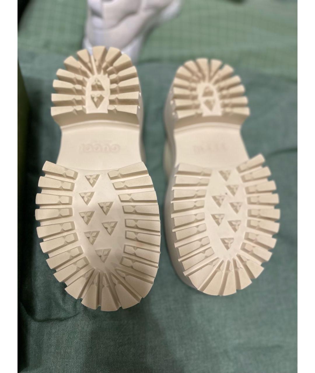 GUCCI Бежевые резиновые сабо, фото 6
