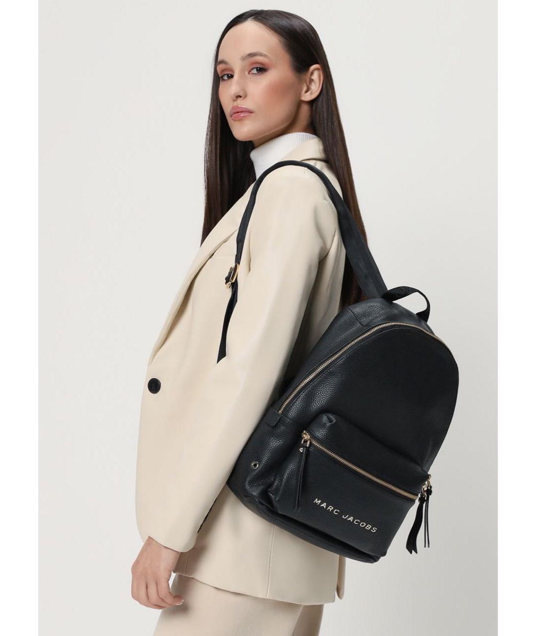 MARC JACOBS Черный кожаный рюкзак, фото 8