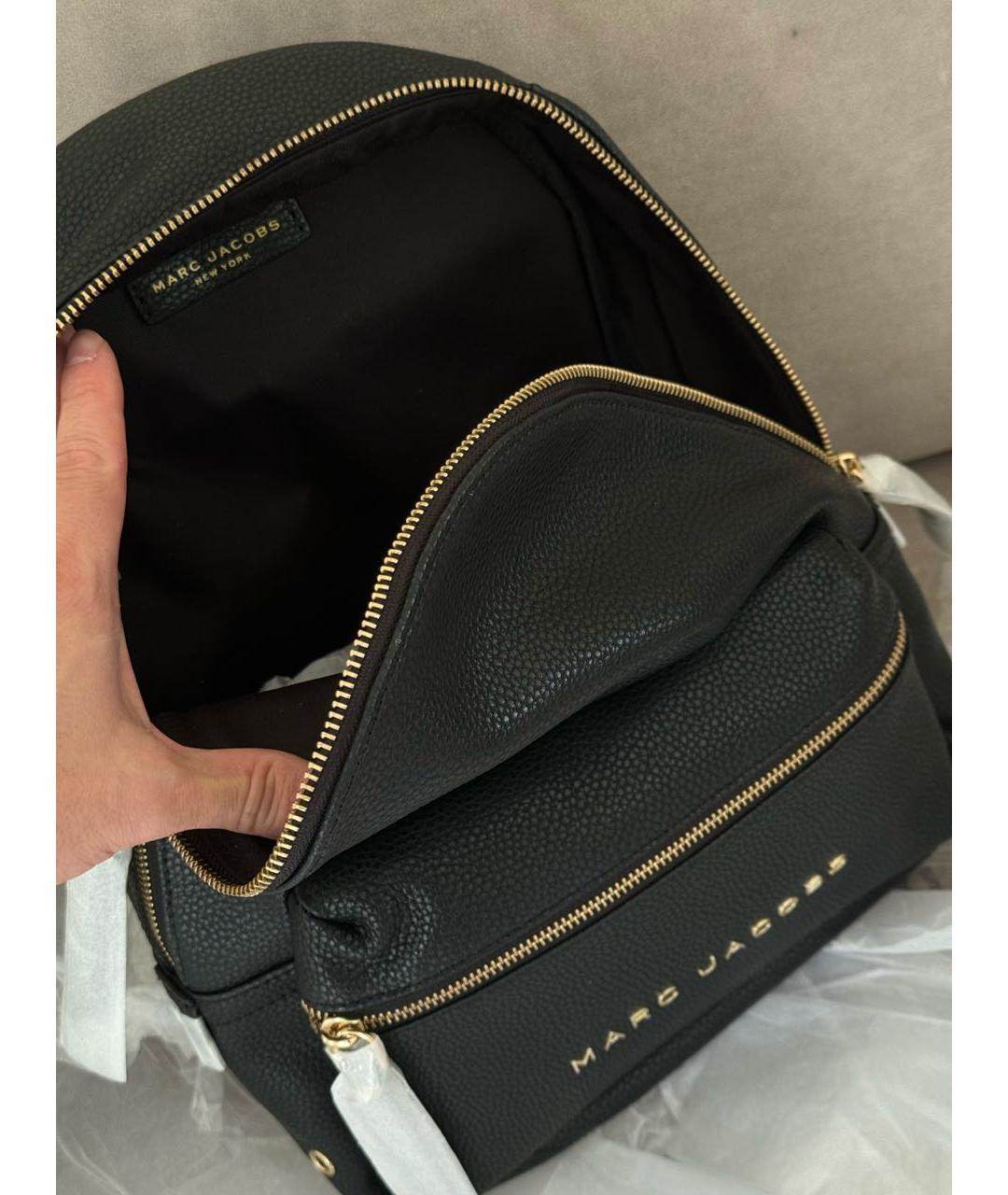 MARC JACOBS Черный кожаный рюкзак, фото 5