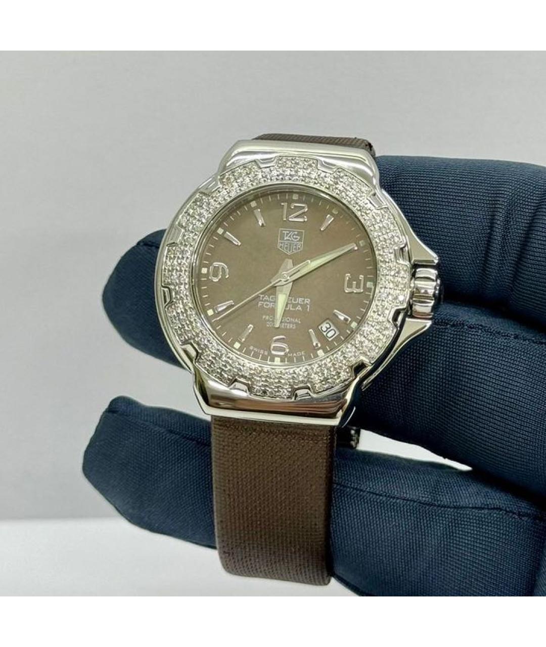 TAG HEUER Коричневые металлические часы, фото 4