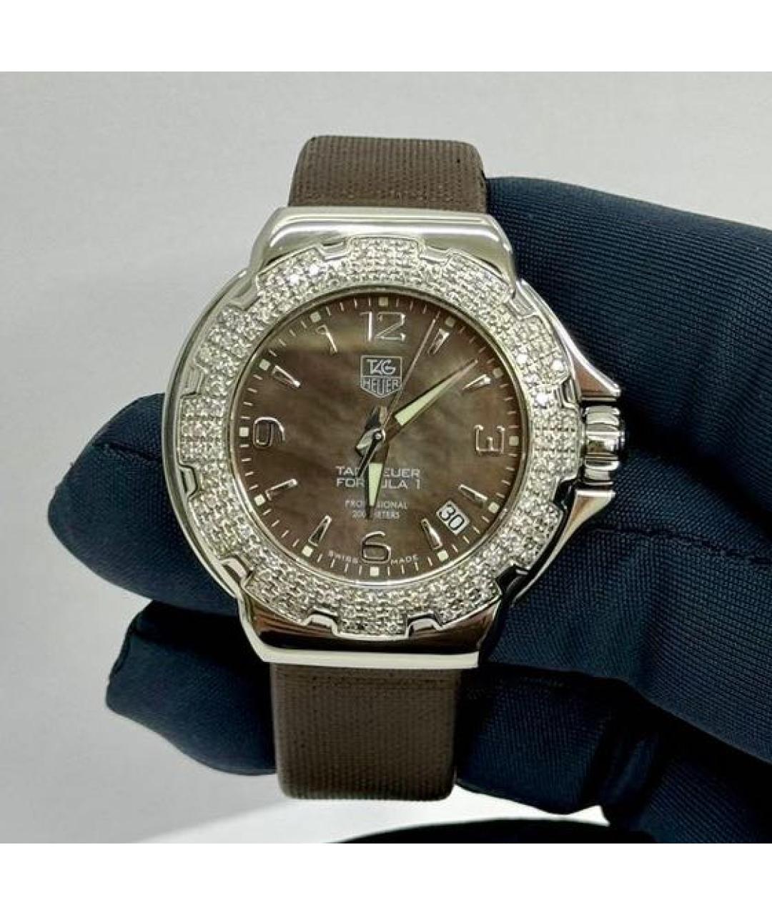 TAG HEUER Коричневые металлические часы, фото 2