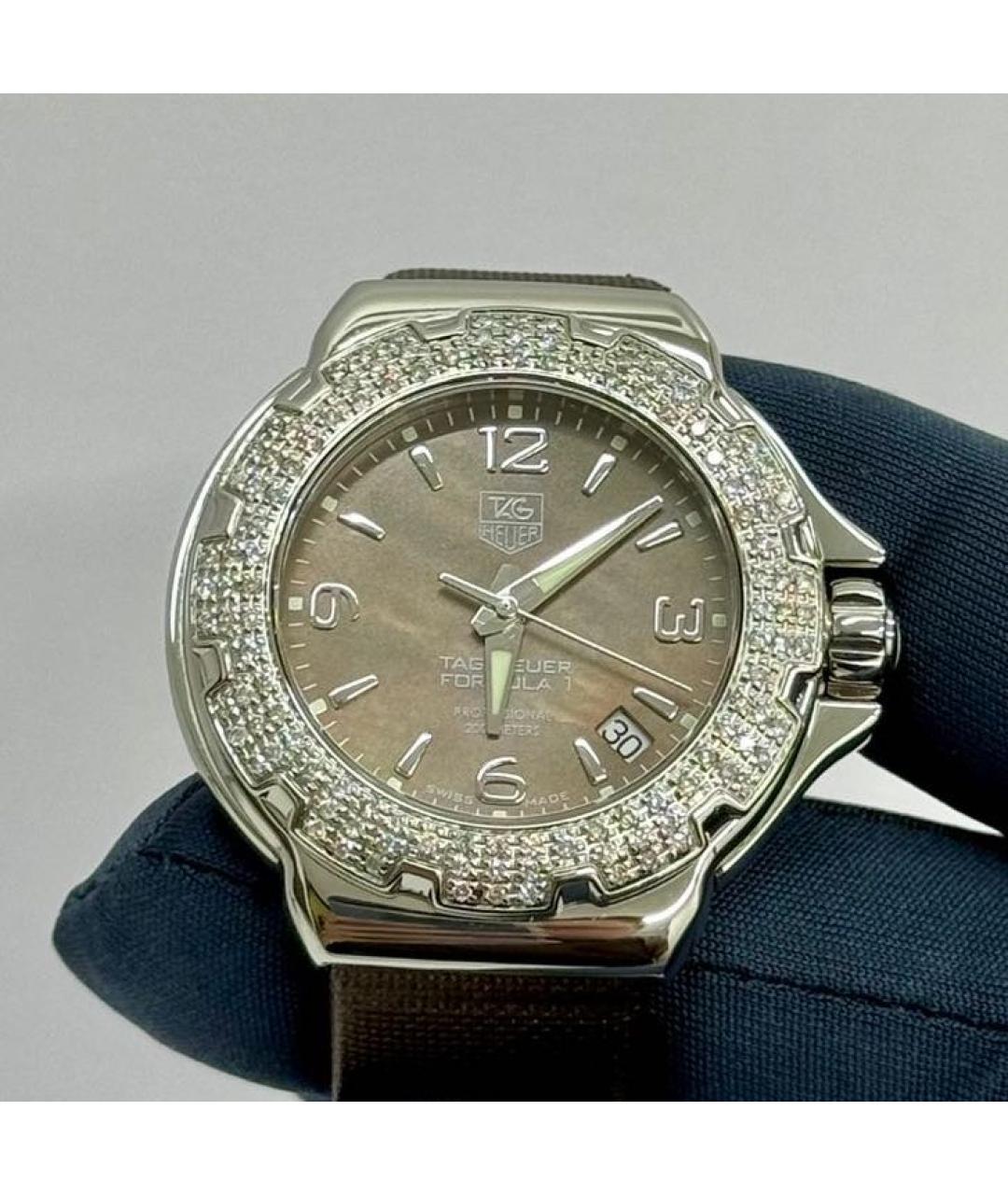 TAG HEUER Коричневые металлические часы, фото 3