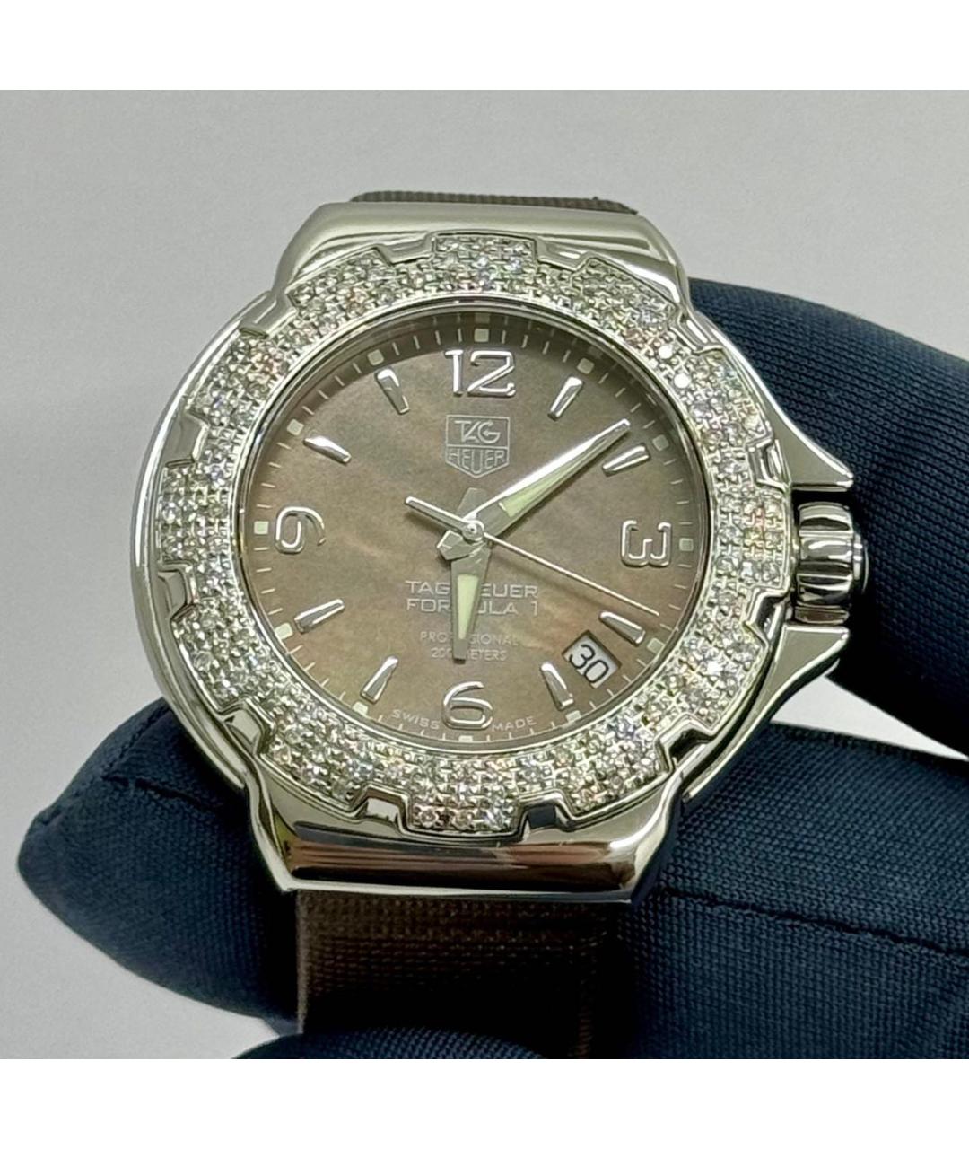 TAG HEUER Коричневые металлические часы, фото 7