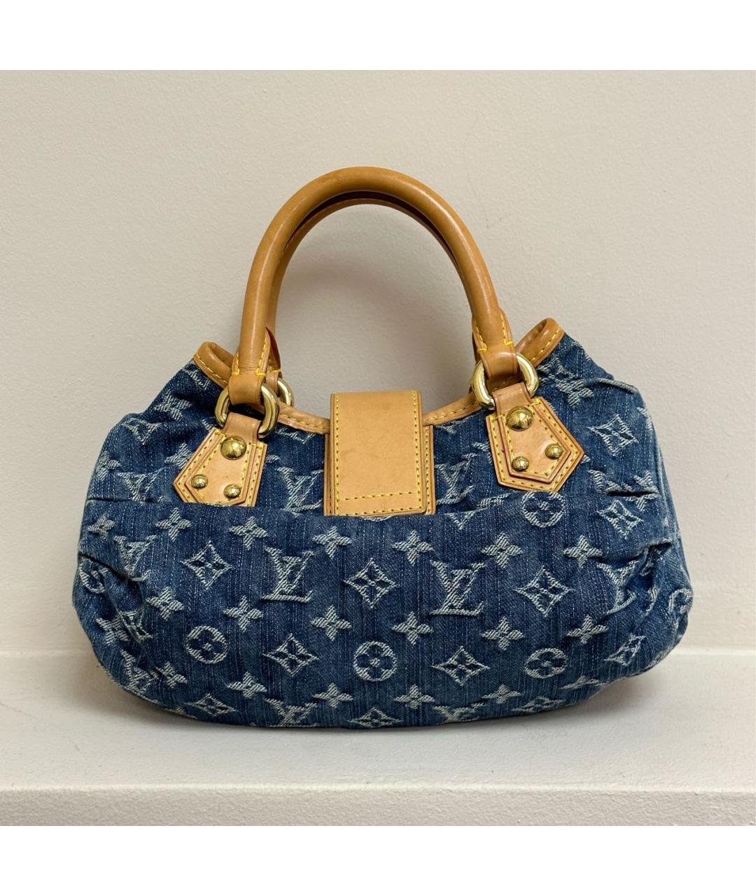 LOUIS VUITTON Синяя деним сумка с короткими ручками, фото 3