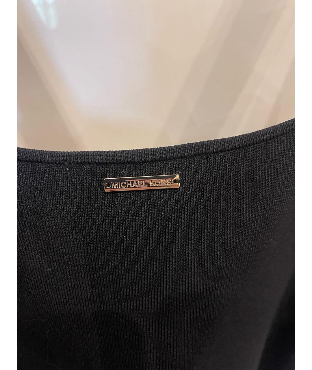 MICHAEL KORS Черное вискозное коктейльное платье, фото 5