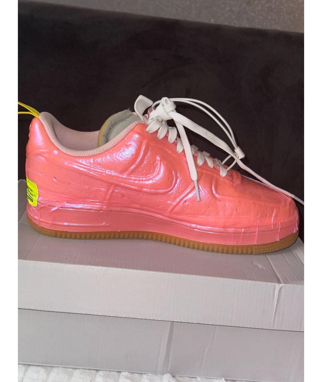 NIKE Коралловые кожаные низкие кроссовки / кеды, фото 8