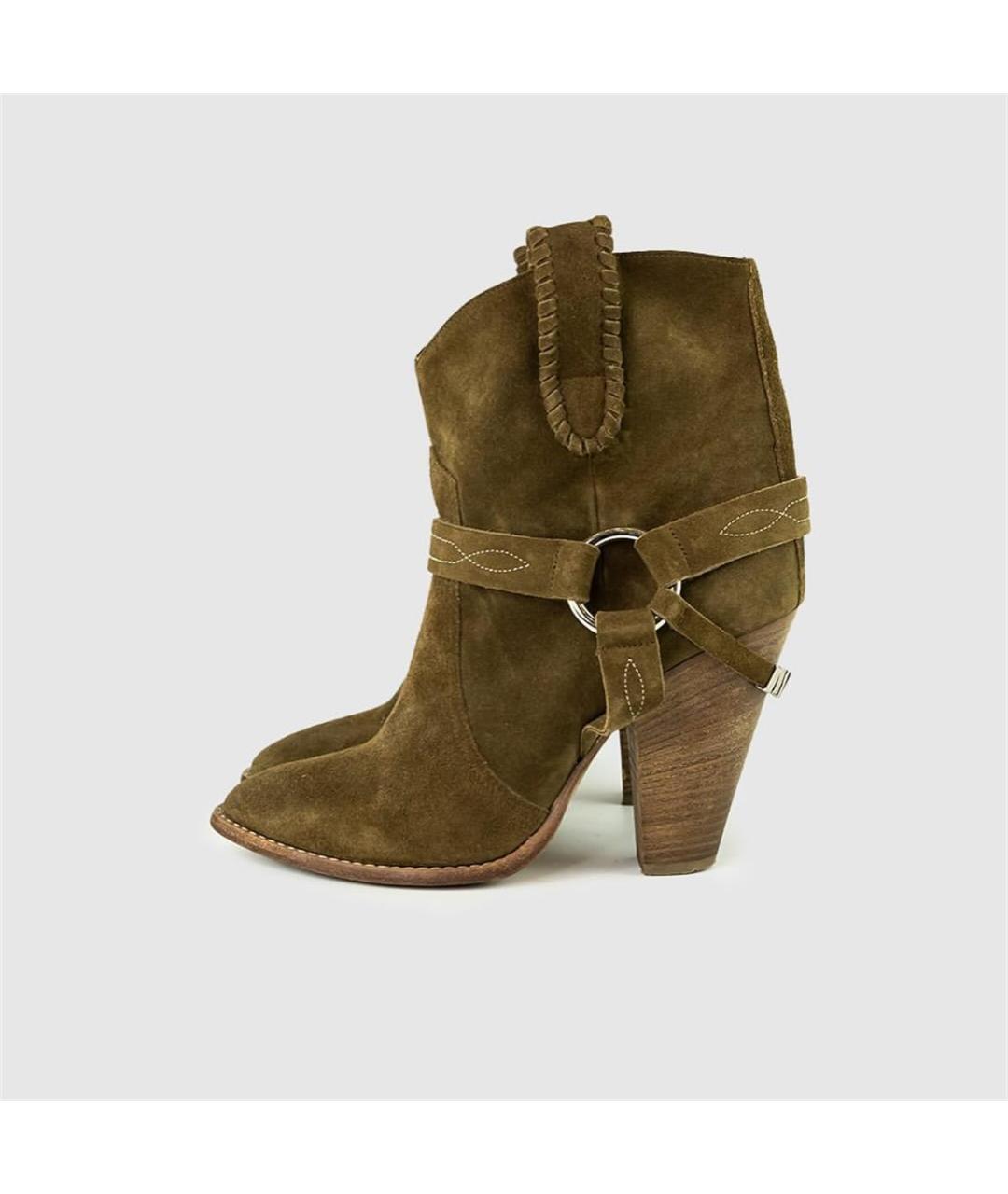 ISABEL MARANT Коричневые замшевые ботильоны, фото 5