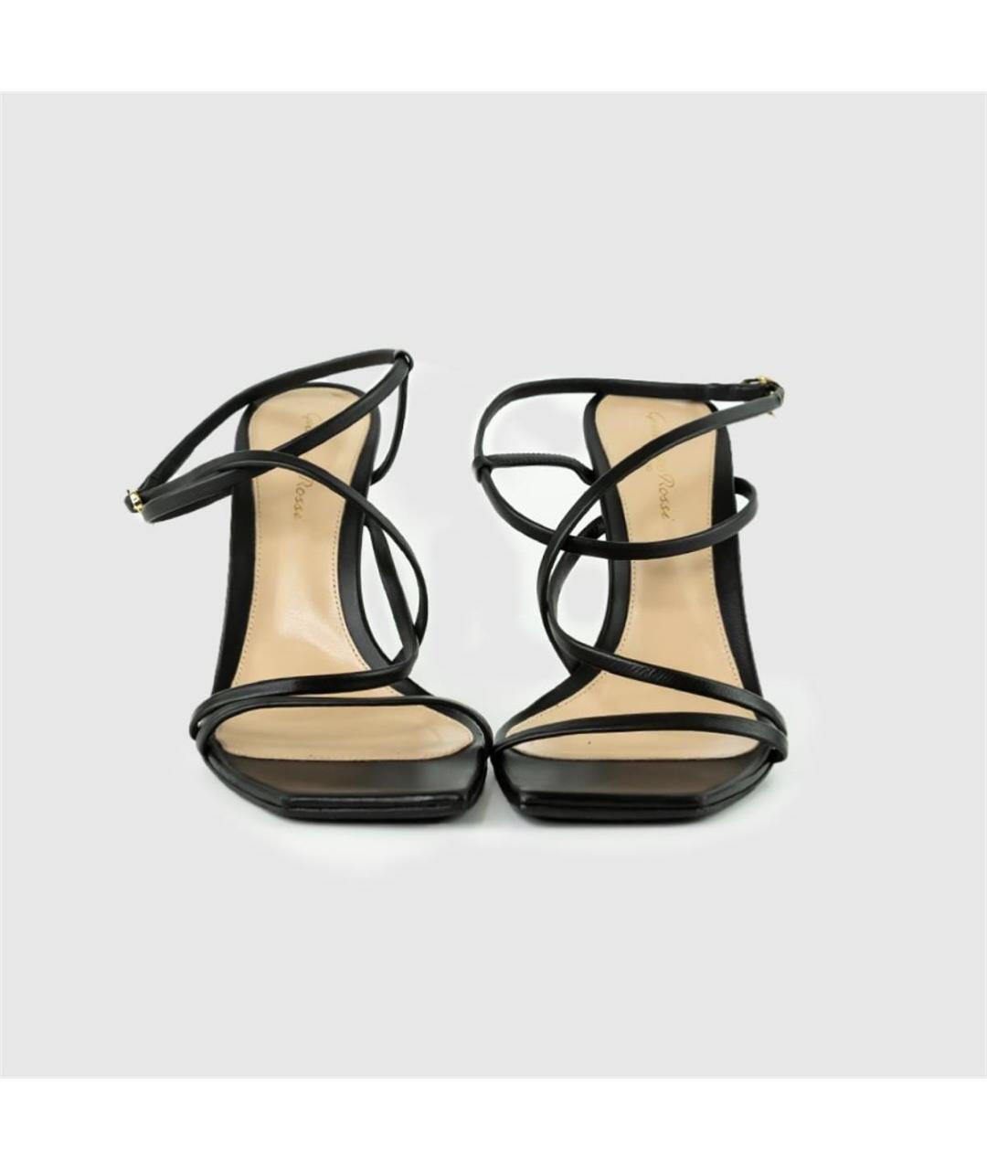 GIANVITO ROSSI Черные кожаные босоножки, фото 3